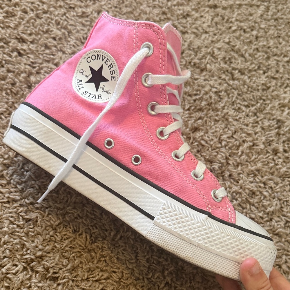Converse Pink High Top Canvas Sneakers